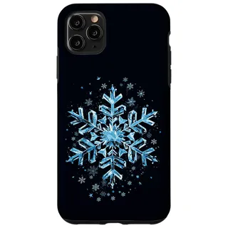 Blaue Schneeflocke Weihnachten Xmas Pyjama Pjs Familie Winter Hülle für iPhone 11 Pro Max