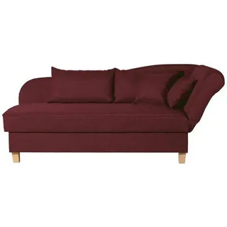 Max Winzer Récamiere , Rot , Textil , Buche , Uni , Füllung: Schaumstoff , 88x82x190 cm , Goldenes M, Made in Europe , Rücken echt, Armteil rechts , Wohnzimmer, Sofas & Couches, Sofas, Recamieren