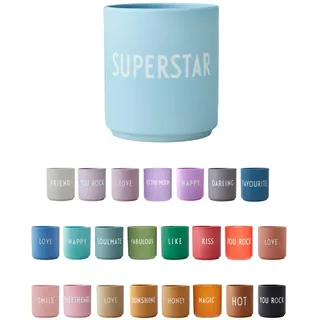 Design Letters Lieblingsbecher Hellblau SUPERSTAR | Tasse mit spruch | Personalisierte Geschenke für Lieblingsmensch | Dekorativ Kaffeetasse | Persönlich Geschenk | Kaffeebecher Porzellan