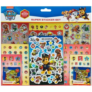 Paw Patrol Sticker-Set Sticker blau 500 Stück