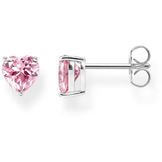 Thomas Sabo Ohrstecker Herzform Silber 925 Zirkonia pink