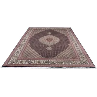 morgenland Orientteppich »Perser - Täbriz - 300 x 202 cm - dunkelblau«, rechteckig, 10 mm Höhe, Wohnzimmer, Handgeknüpft, Einzelstück mit Zertifikat, blau