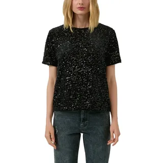 s.Oliver Samtshirt mit Pailletten