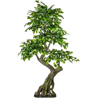 Creativ green Kunstbaum CREATIV GREEN "Ficus Benjamini", grün, B:80cm H:170cm, Kunststoff, Kunstpflanzen