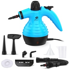 Dampfreiniger Handgerät MLMLANT Hand Dampfreiniger Handgerät 350ML Wassertank mit 9 Zubehörteilen für Fleckenentfernung,Handdampfreiniger Testsieger,Eliminates Grease,Küche,Fliesen,Steam Cleaner