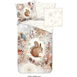 Muller Textiles HIP Flanell-Bettwäsche-Set Romar in Beige + 135x200 cm