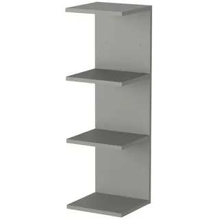 [en.casa] Wandregal Surahammar , Grau , Holzwerkstoff , 30x95x28 cm , Wohnzimmer, Regale, Wandregale