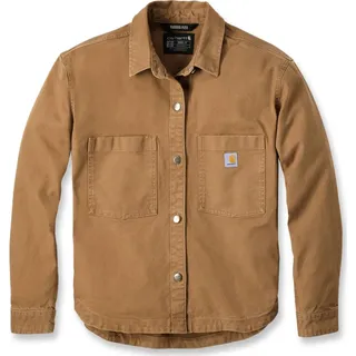 Carhartt Rugged Flex Loose Fit Heavyweight Duck Overshirt carhartt brown (BRN) XS REG