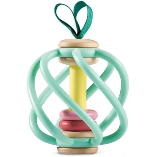 Hape Greifling Apfel Alex - Motorik-Greifspielzeug und Beißring aus Holz und Silikon, Montessori-Spielzeug, Förderung von Motorik, Sensorik & Hand-Auge-Koordination, für Kinder ab 3 Jahren