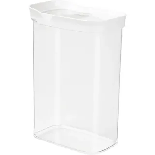 Emsa Frischhaltedose , Rot , Glas , 2,2 l , rechteckig , 9.9x23.0x16.0 cm , lebensmittelecht, luftdichter Verschluss, auslaufsicher, mikrowellengeeignet, stapelbar , Küchenzubehör, Vorratsbehälter, Frischhaltedosen