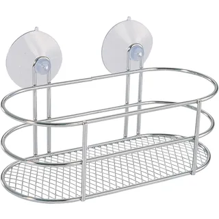 MSV 140607 Duschregal Duschablage mit Saugnapf 20 x 9,5cm Badregal für Shampoo, Schwämme, Rasierer und sonstiges Duschzubehör