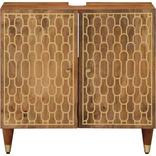 vidaXL Waschbeckenunterschrank 62x33x58 cm Massivholz Mango - Braun