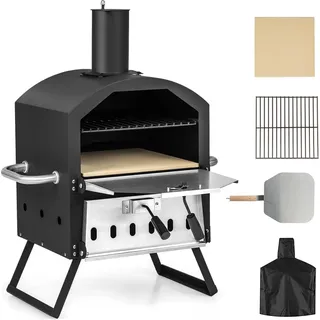 komfotteu Pizzaofen schwarz/silber