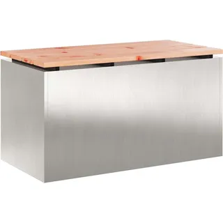 vidaXL Gartenbank Edelstahl 80 x 40 x 43 cm - Silber