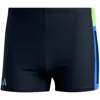 adidas Men's Colorblock 3-Stripes Swim Boxers Badehose, Legend Ink/Green Spark/Blue Burst/Legend Ink, 30