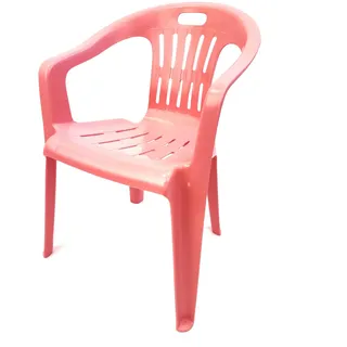 Ecoplast | Ergonomischer und sicherer Kinderstuhl, ideal für Gärten, Spielzimmer und Kindergärten | Hergestellt aus Kunststoff, Rosa Koralle.