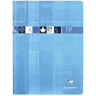 Clairefontaine 3378C - Packung mit 10 Heften, geheftet, ideal für wissenschaftlichen Fächer, DIN A4+ 24x32 cm, 32 Blatt, kariert 90g / blanko 125g, farbig sortiert, 1 Pack