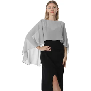 Hotshawl Damen Chiffon-umhang001 Pashmina-Schal | Leichte, klassische Capelets für Damen, weicher Überzug für Hochzeit, Brautjungfern, formeller Hals, durchsichtige Schals für