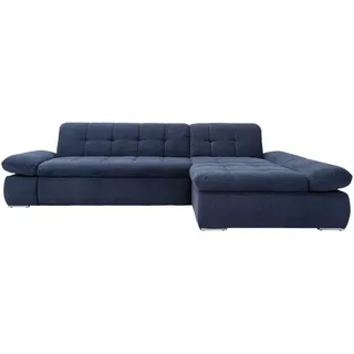 Mid.you Ecksofa , Dunkelblau , Metall , Uni , L-Form , 300x172 cm , Made in EU, FSC Mix , Rücken echt , Wohnzimmer, Sofas & Couches, Wohnlandschaften, Ecksofas
