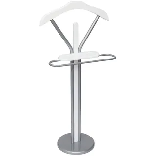 bremermann Kleiderbutler, weiß , Hellgrau , Metall , 50x108x28 cm , Garderobe, Garderoben-Sets & Garderoben-Serien, Garderoben-Sets