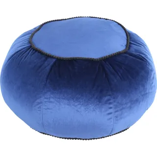 Kayoom Pouf, blau, Textil, Füllung: Styroporkugeln, 65x35x65 cm, Reißverschluss, Wohnzimmer, Hocker, Poufs