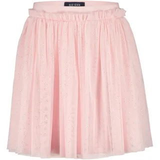 Tüllrock BLUE SEVEN, Mädchen, Gr. 128, rosa, Jersey, Obermaterial: 100% Baumwolle, Glitzermuster, bedruckt, Basic knieumspielend, Röcke Tüllrock, in Midi-Länge