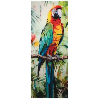 XXXLutz EUROART Glasbild 30 x 80 cm Parrot Jungle I Glas Bunt