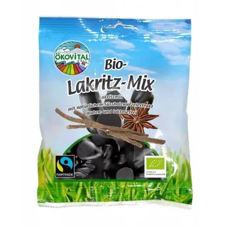 Ökovital Bio Lakritzmix, gegosene Starklakritz-Stücke