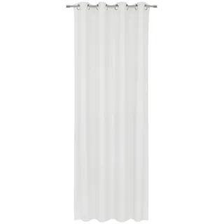 Dieter Knoll Ösenvorhang , Weiß , Textil , 140x260 cm , Oeko-Tex® Standard 100 , Heimtextilien, Vorhänge, Fertigvorhänge, Ösenvorhänge