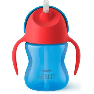 Philips Avent Bendy Straw SCF796/01 9m+ Tasse mit flexiblem Strohhalm Blue 200 ml