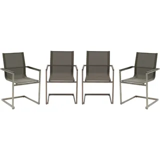 Garden Pleasure SIENNA Gartensessel 56 x 90 x 56 cm grau 4 St.