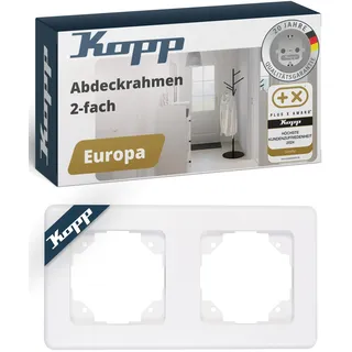 Kopp Abdeckrahmen 2-fach Europa Arktis-Weiß