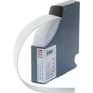 Prym 955381 Elastic-Band weich 30 mm weiß, 57Prozent PES 43Prozent ED