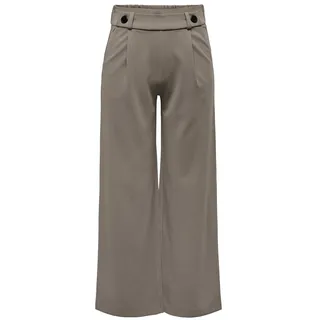 JdY Damen Marlene Hose Weit Geschnitten Schlupf Stoffhose GEGGO New Long Culotte Flare Pants, Farben:Braun-2, Größe:L / 30L