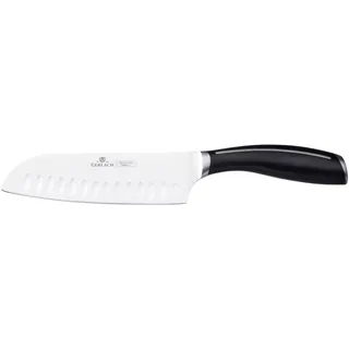 Gerlach Messer Küchenmesser Santoku Japanisches Kochmesser Scharf Aus Edelstahl Blisterverpackung 7" Loft, Schwarz