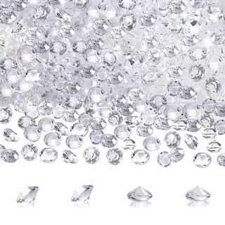 TOAOB 700 Stück Deko Diamanten 10mm Acryl Kristalle Transparent Diamantkristalle Dekosteine Diamanten Streudeko Hochzeit Dekoration
