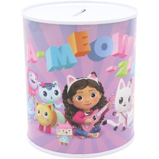 CyP Brands Gabby Spardose aus Metall, für Kinder, 10 x 10 x 12 cm, Mehrfarbig, offizielles Produkt