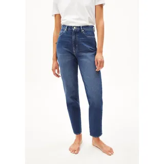 MAIRAA |  Jeans Mom Fit High Waist Ankle recycelte Baumwolle Non-Stretch - blau (25-32)