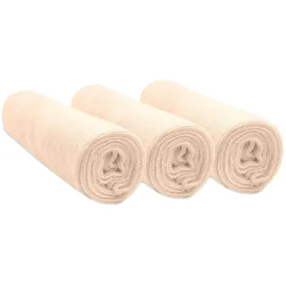 Easy Dort 3 Stück Bezüge für Wickelauflagen aus Bio-Baumwolle, 50 x 70/80 cm, naturfarben