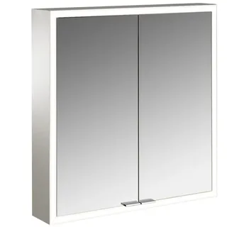 emco prime Lichtspiegelschrank, 600 mm, 2 Türen, Aufputzmodell, 949706261, Farbe: aluminium/spiegel