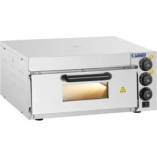 Royal Catering RCPO-2000-1PE Pizzaofen elektrisch 2000W 1 Kammer Pizzabackofen Pizza Ofen Schamotte Schamotteboden