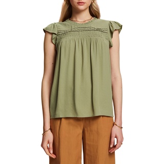 ESPRIT Damen 063EE1F310 Bluse, 345/LIGHT Khaki, S