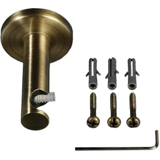 LIEDECO Vorhangstange Halter 1-läufig Ø 16 mm 16 cm Grau