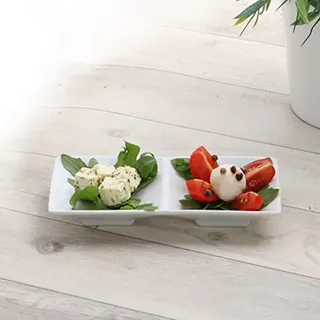 Rechteckschale auf Fuss 16 x 8 cm ''Empire''