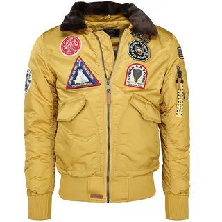 Bomberjacke TOP GUN "Bomberjacke TG20192073", Herren, Gr. M, gelb (wheat), Obermaterial: 100% Nylon NY., Jacken Bomberjacke