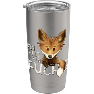 Bin halt eben ein Fuchs verwegen fuchsiges Statement Doppelwandiger Edelstahl-Thermobecher