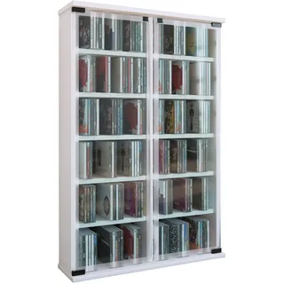 VCM Mid.you Cd-Regal Standregal 60 x 92 x 18 cm Weiß