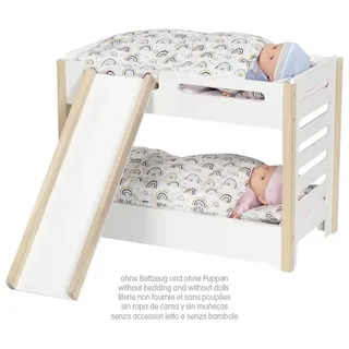 Goki Puppenbett Holz-Etagenbett mit Rutsche und Schublade