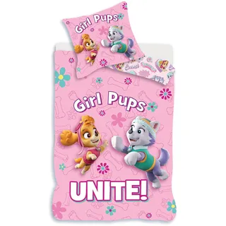 PAW PATROL Baby Bettwäsche-Set rosa 100 x 135 und 40 x 60 cm