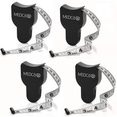 Körpermaßband - (4er-Pack) Maßband für Körper- und Körperfettmessgerät Fitness & Gewichtsmessgeräte (Zoll & cm) Einziehbare Bänder Messlineal für genauen Körperfettrechner